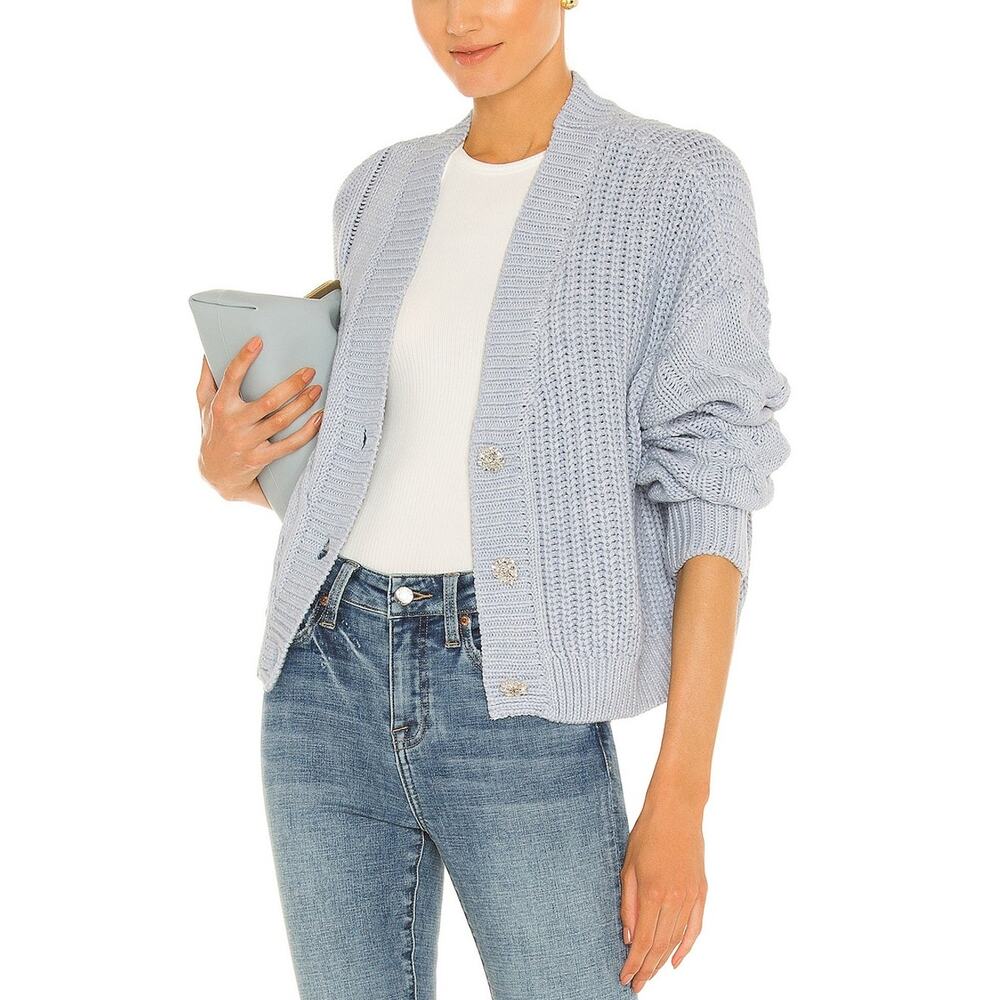 Pistola Chunky Ash Blue Lori Cardigan Size XS